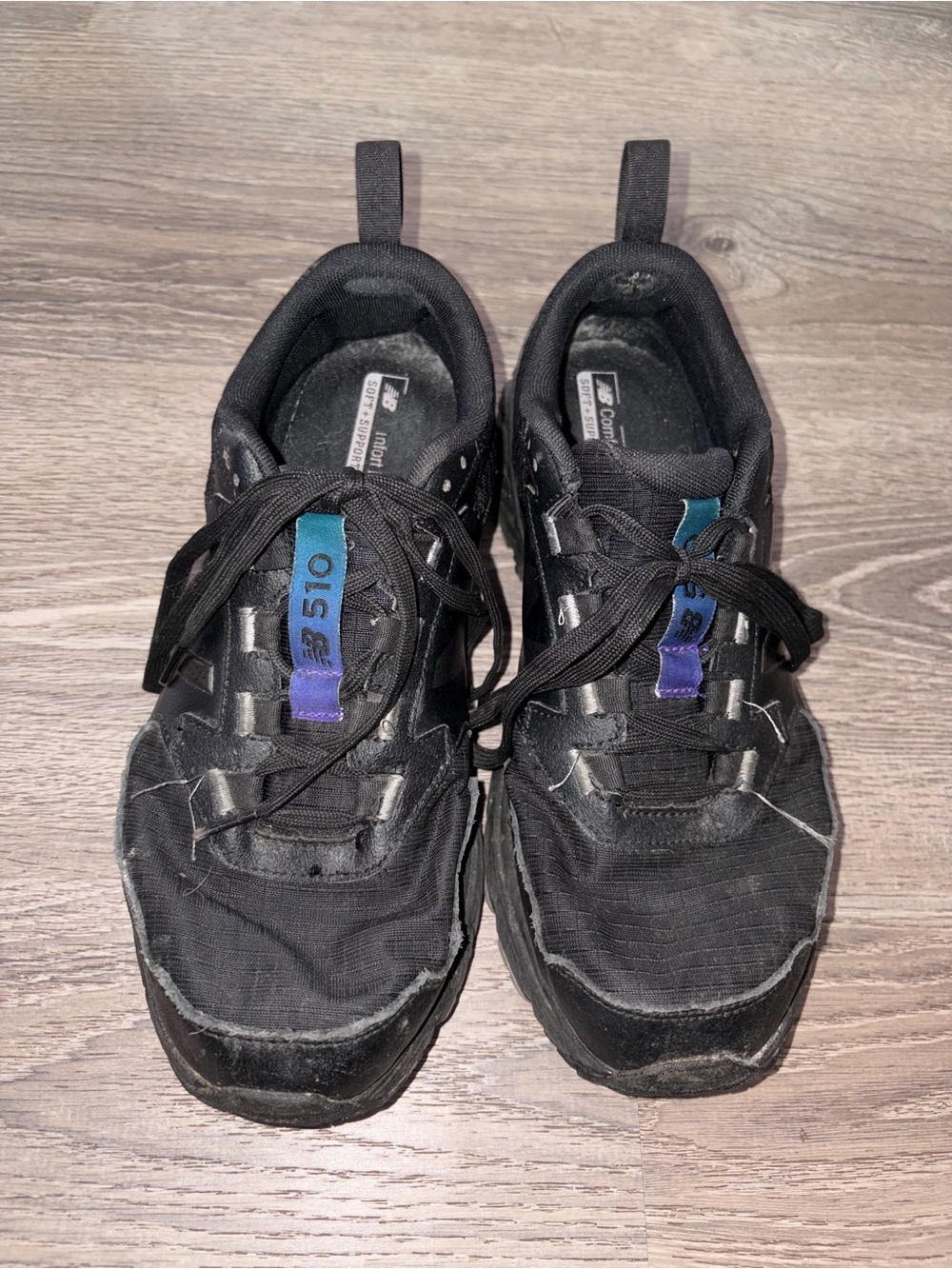 New Balance 510 Men's Low Top Lace Up Athletic Sneakers Black MT510MB5